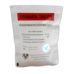 Turanabol Tablets (Chlorodehydromethyltestosterone) by British Dragon