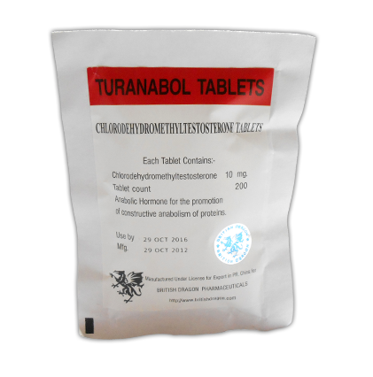 Turanabol Tablets (Chlorodehydromethyltestosterone) by British Dragon